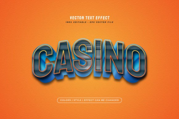 3D Casino Text Effect: Game Style Typography