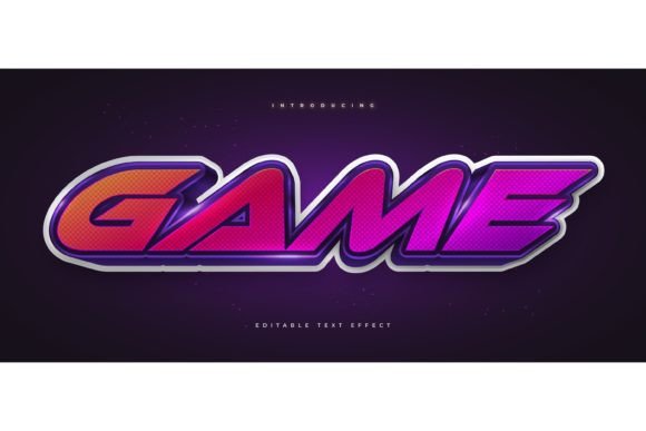 3D Colorful Game Text Style Effect for Bold Designs