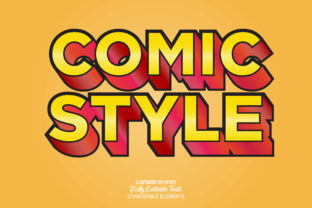 3D Detailed Text Effect Video Game Comic