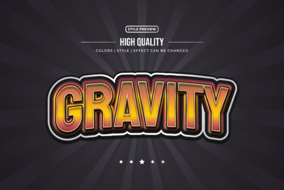 3D Game Text Style with Embossed Effect