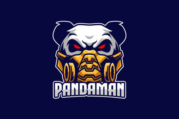 Angry Panda E-sports Game Mascot Logo