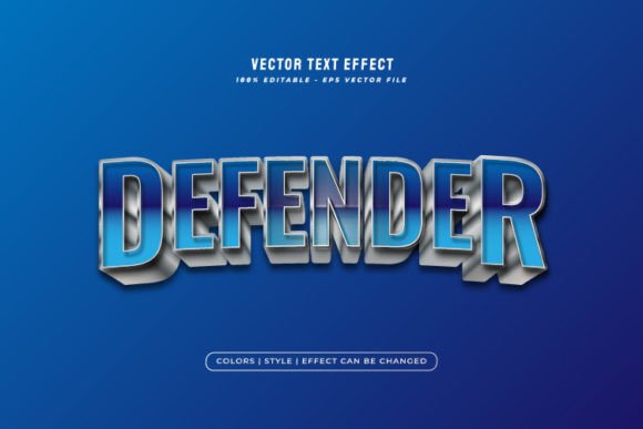 Blue and Metal Text Effect in Game Style
