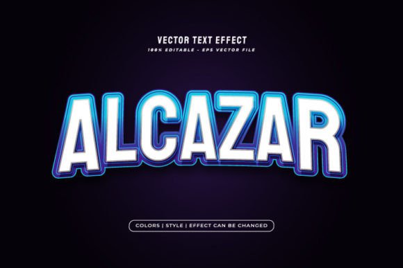 Blue and White Game Text Effect for Dynamic Designs