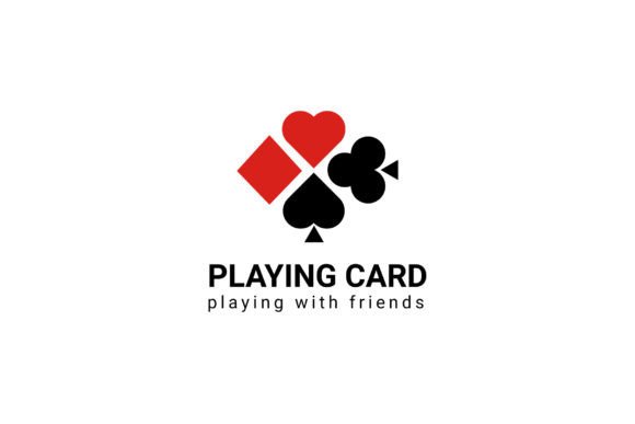 Create H1 From Playing Card Poker Game Logo Vector