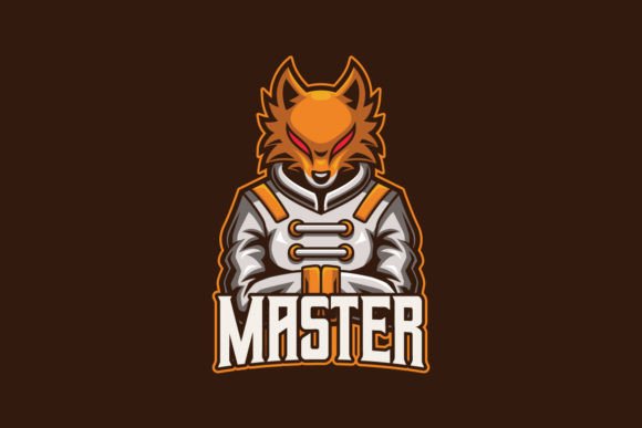 Fox Master E-sports Game Logo Template: A Bold Design Asset