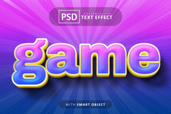 Game Cartoon Style Text Effect