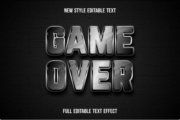 Game Over Text Effect: Bold Vector Graphics for Designers