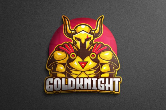 Gold Knight Warrior: The Ultimate E-sports Logo Design