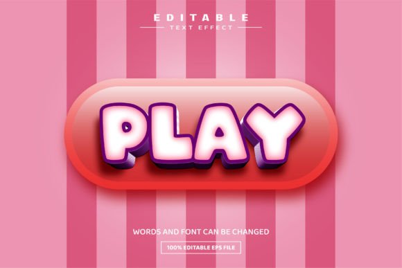 Play Game 3D Editable Text Effect: Dynamic 3D Typography