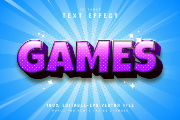 Purple Game Cartoon Style Text Effect for Bold Visuals
