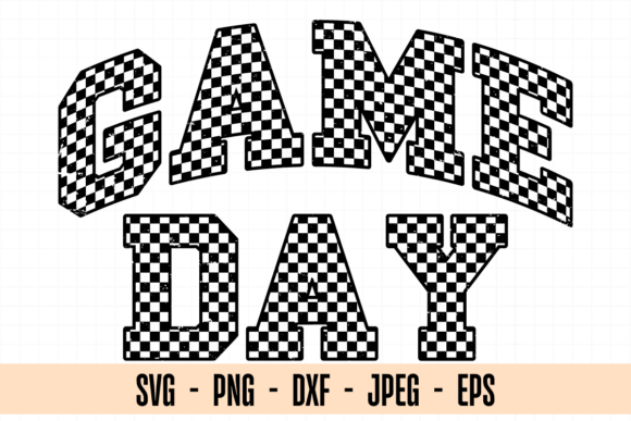 Retro Checkered Game Day Svg: Vintage Design