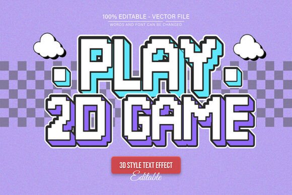 Retro Pixel Text Effect for Vintage Game Designs