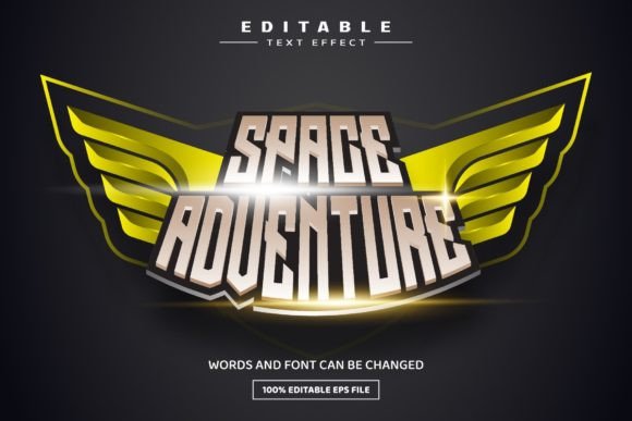 Space Adventure Game Editable Text Effect