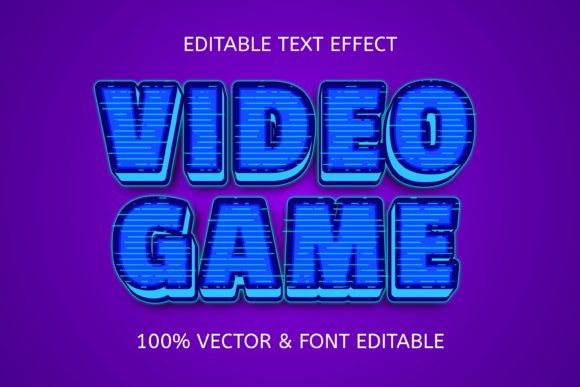 Video Game Style 3 Dimension Text Effect