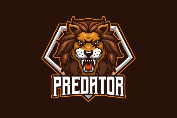 Wild Lion Roaring E-sports Game Logo